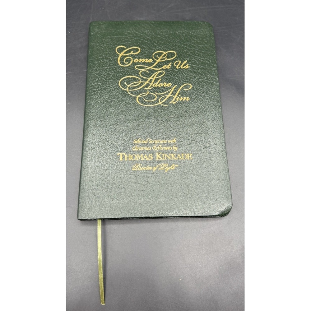 Thomas Kinkade Come Let Us Adore Him Leather Christmas Devotional Book